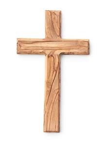 Cross-Olive Wood Plain Cross (9")