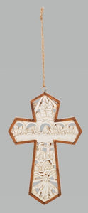 Ornament-Passion Of Christ Cross-2 Tone Boxed (5"H)