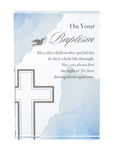 Plaque-On Your Baptism-Child (4" x 6") (Pack of 3)