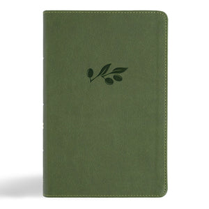 CSB Large Print Personal Size Reference Bible  Digital Study Edition-Olive LeatherTouch