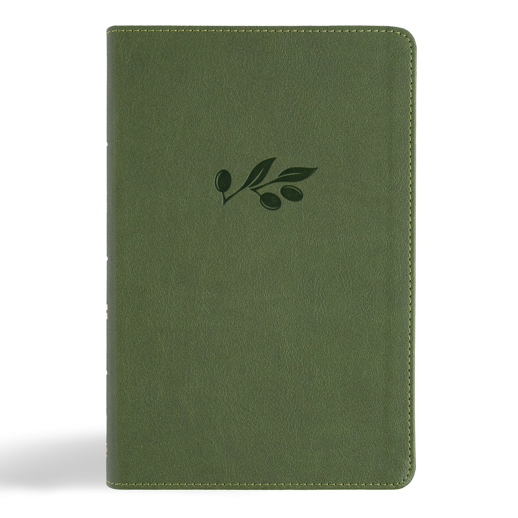 CSB Large Print Personal Size Reference Bible  Digital Study Edition-Olive LeatherTouch