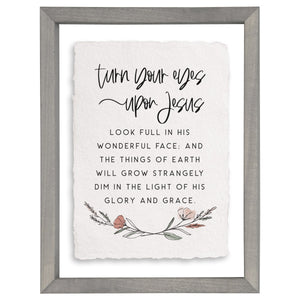 Floating Art Rectangle-Turn Your Eyes (11" x 14")