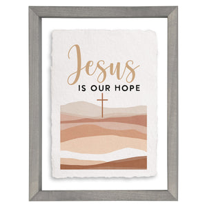 Floating Art Rectangle-Jesus Our Hope (11" x 14")