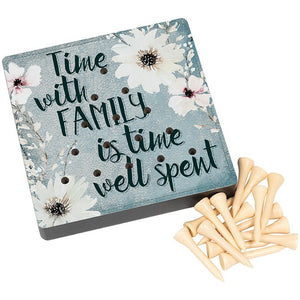 Game-Time With Family Is Time Well Spent (Peg) (5" x 5")