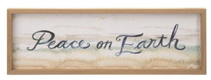 Wall Decor-Watercolor-Peace On Earth (21" x 7")