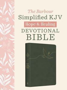 KJV Simplified Bible The Hope & Healing Devotional Bible-Dark Sage Doves DiCarta