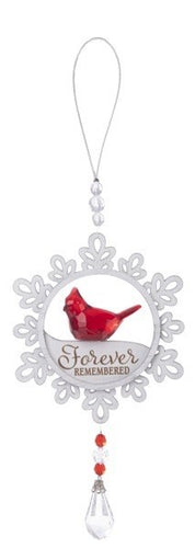 Ornament-Rustic Snowflake Cardinal (4