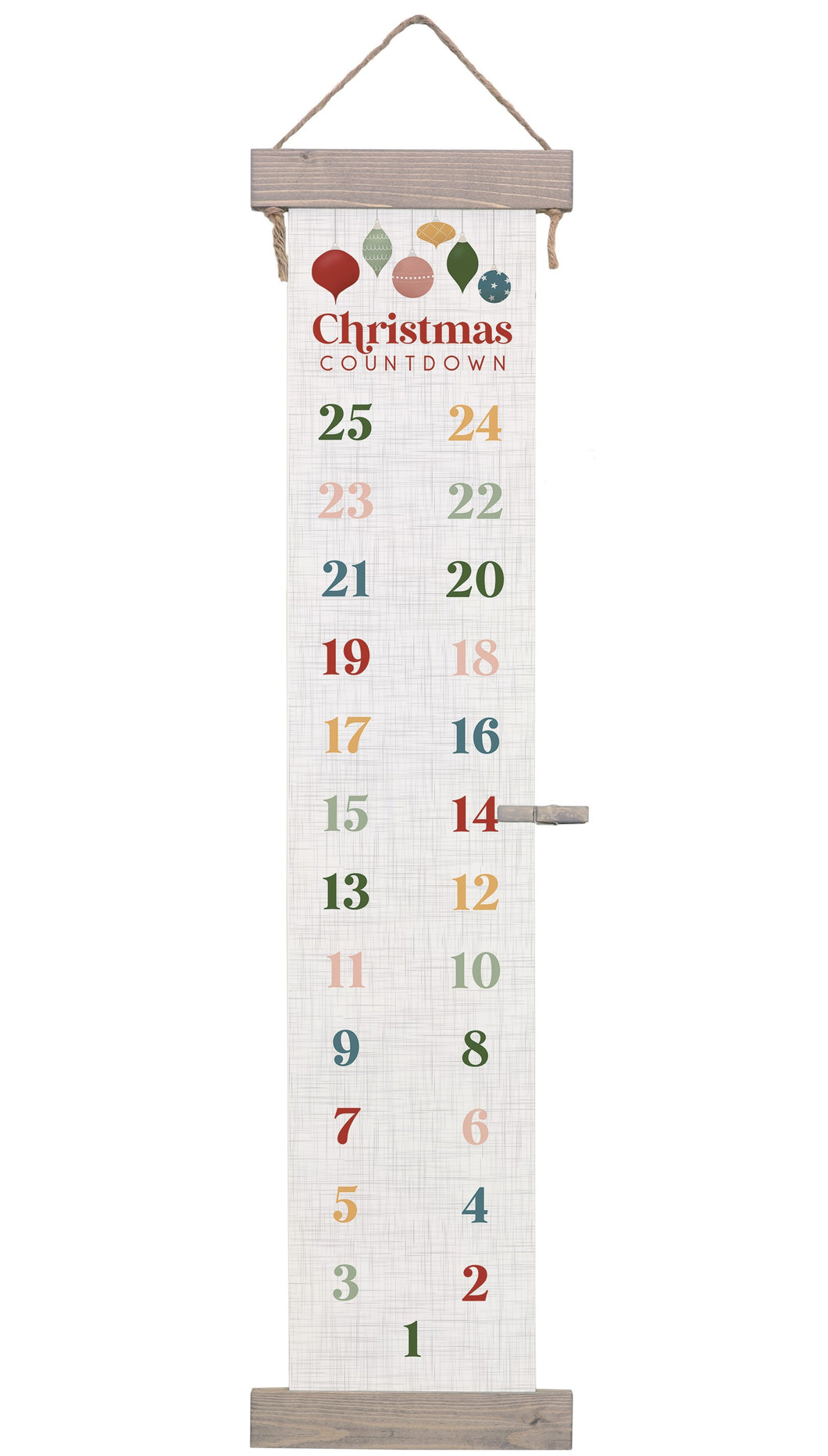 Sincere Surroundings 359709 Christmas Countdown Hanging Canvas - 8.5 x 40 in.