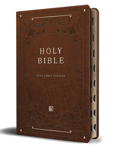 KJV Giant Print Thinline Bible-Brown Imitation Leather Indexed