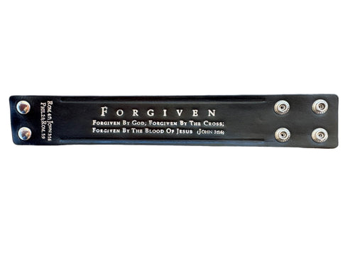 Bracelet-Black Leather-Forgiven (Mens) (9