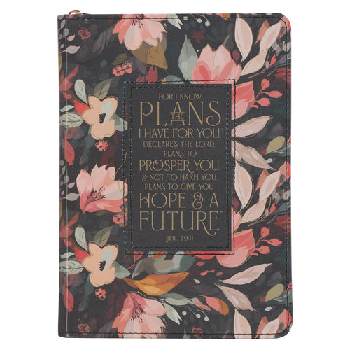 Journal Classic W/ Zip-Black Hope & A Future Jer. 29:11