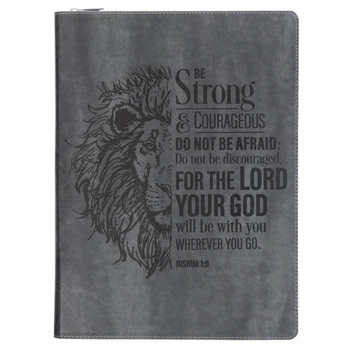 Padfolio-Black Be Strong And Courageous Josh. 1:9