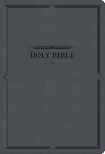 KJV Large Print Thinline Bible (Value Edition)-Charcoal LeatherTouch