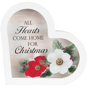 "Shadowbox-Small Heart-Home For Christmas-LED Tabletop (6"" x 6 1/2"" x 2"")"