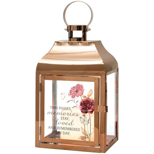 Lantern w/ Flameless LED Candle & Timer-Remembered (12 1/4