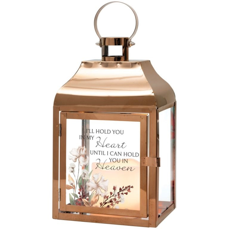 Lantern w/ Flameless LED Candle & Timer-In My Heart (12 1/4