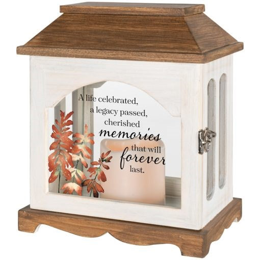 Lantern w/ Flameless LED Candle & Timer-Life Celebrated (10 1/4