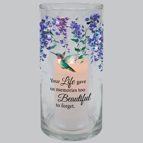 Hurricane Candle-Flameless Flicker-Too Beautiful w/ Timer (7.25