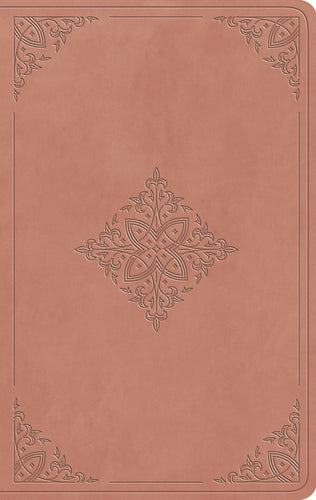 ESV Large Print Value Thinline Bible-Blush Rose  Fleur-de-lis Design TruTone