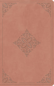 ESV Large Print Value Thinline Bible-Blush Rose  Fleur-de-lis Design TruTone