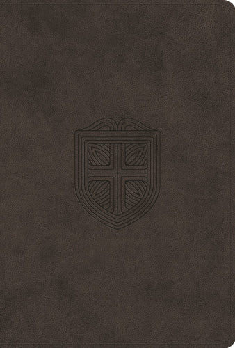 ESV Men's Study Bible-Charcoal Shield Design TruTone
