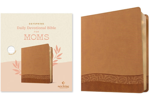 NLT  Daily Devotional Bible For Moms-Camel LeatherLike