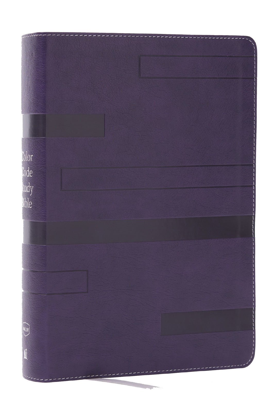 NKJV Color Code Study Bible-Purple Leathersoft Indexed