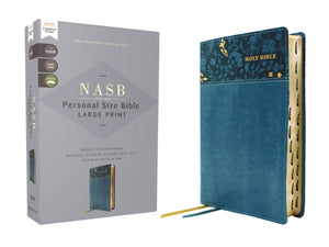 NASB 1995 Personal Size Large Print Bible (Comfort Print)-Teal Leathersoft Indexed