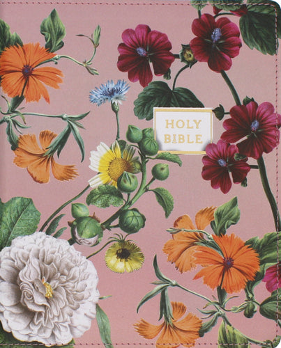 NIV Artisan Collection Large Print Bible (Comfort Print)-Multi-Color/Blush Floral Leathersoft