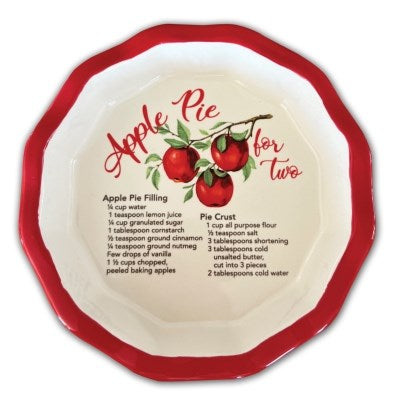 Pie Plate-Apple Pie For Two Recipe-Mini (6