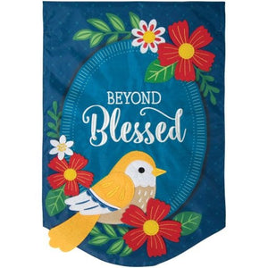 Flag-Garden-Applique-Beyond Blessed (12.5" x 18")