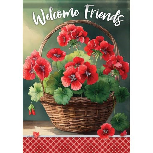 Flag-Garden-Dura Soft-Geranium Basket (12.5