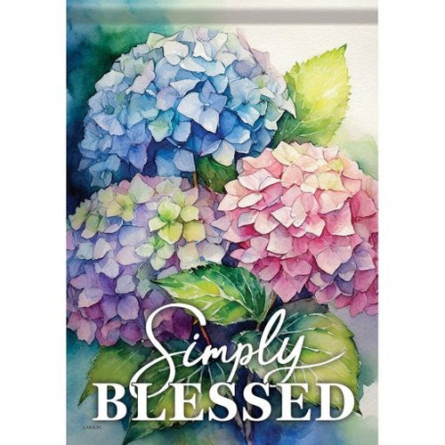 Flag-Garden-Dura Soft-Simply Blessed/Hydrangeas In Bloom (12.5