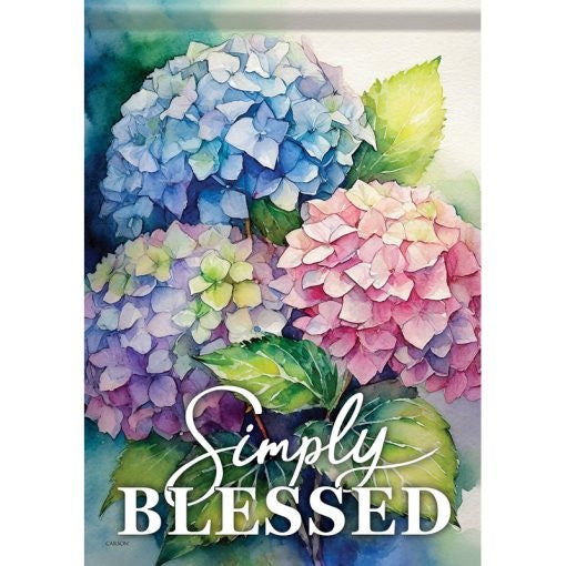 Flag-Garden-Dura Soft-Simply Blessed/Hydrangeas In Bloom (12.5