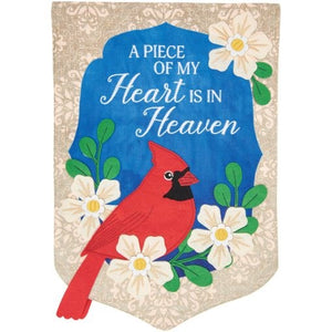 Flag-Garden-Applique-Heart In Heaven (12.5" x 18")