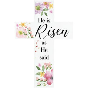 Wall Cross-He Is Risen (14" x 9.25")