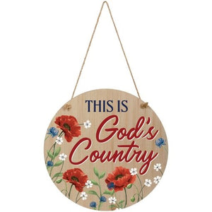 Wall Decor-God's Country (14" D)