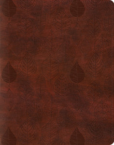 ESV Single Column Journaling Bible-Chestnut Leaves Design TruTone                                                       