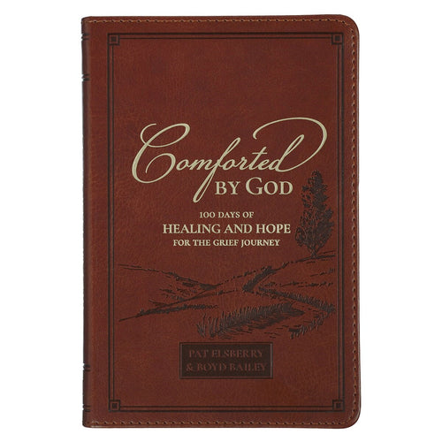 Devotional-Comforted By God-Faux Leather                                                                                