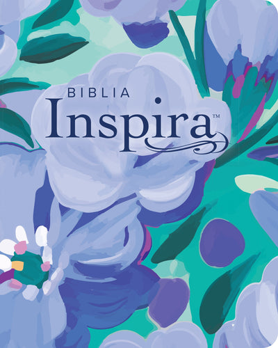 NTV Biblia Inspira Letra Grande con Filament (NLT Inspire Large Print  Filament Enabled)-Blue Bouquet LeatherLike       