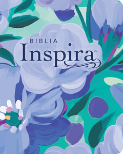 NTV Biblia Inspira Letra Grande con Filament (NLT Inspire Large Print  Filament Enabled)-Blue Bouquet LeatherLike       