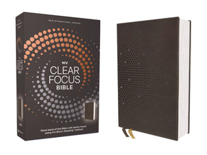 NIV Clear Focus Bible-Brown Leathersoft                                                                                 