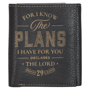 Wallet-Leather-I Know the Plans Jer. 29:11-Black                                                                        