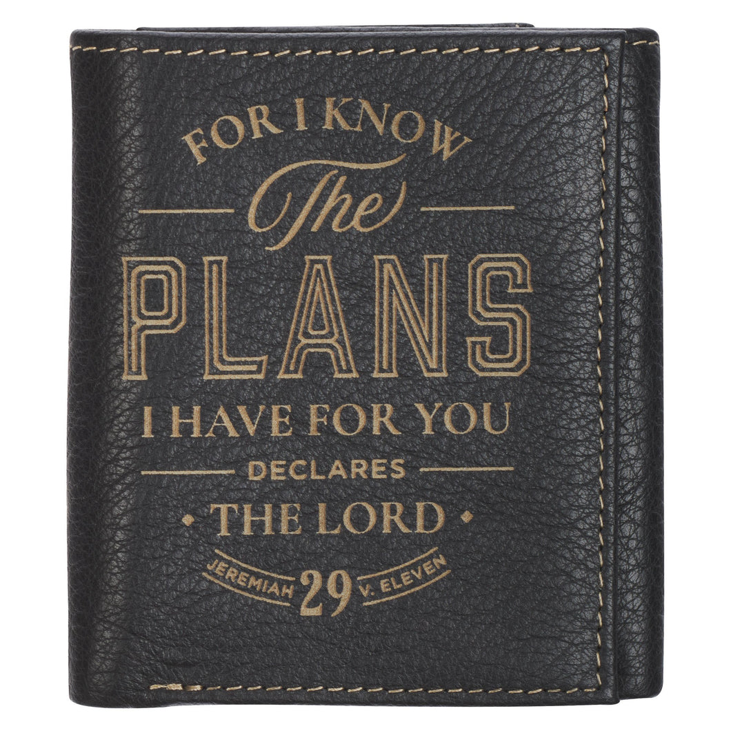 Wallet-Leather-I Know the Plans Jer. 29:11-Black                                                                        