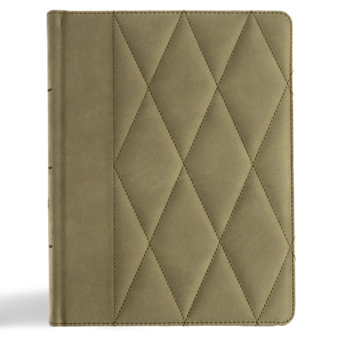 CSB Notetaking Bible/Large Print Edition-Sage Suedesoft LeatherTouch                                                    