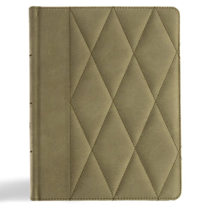 CSB Notetaking Bible/Large Print Edition-Sage Suedesoft LeatherTouch                                                    