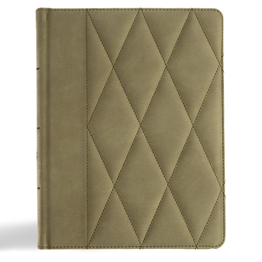 CSB Notetaking Bible/Large Print Edition-Sage Suedesoft LeatherTouch                                                    
