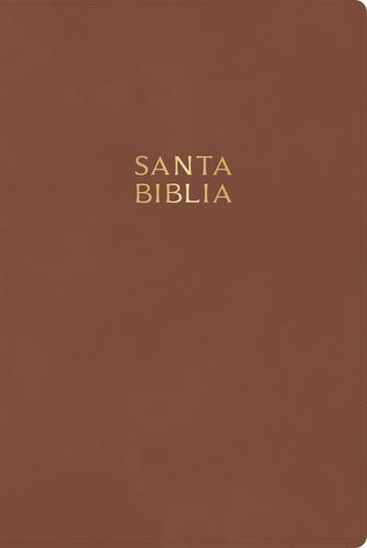 RVR 1960 Biblia Letra Gigante con Referencias (Giant Print Bible w/References)-Coffee Brown LeatherTouch                