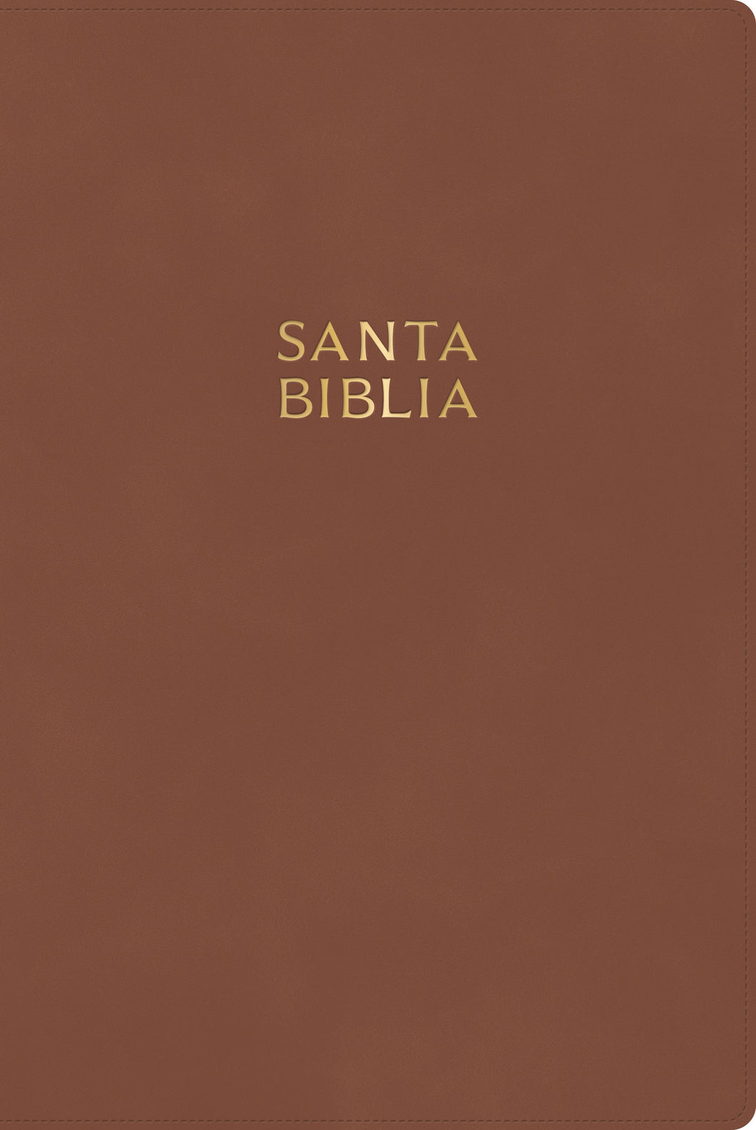 RVR 1960 Biblia Letra Gigante con Referencias (Giant Print Bible w/References)-Coffee Brown LeatherTouch                