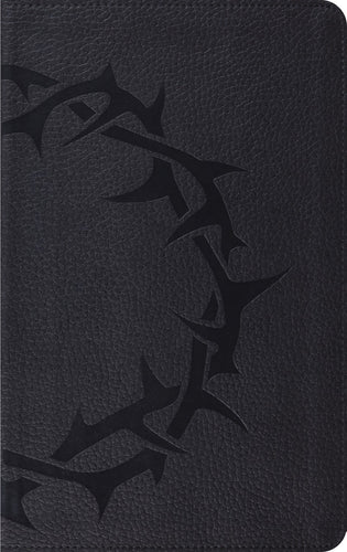ESV Thinline Bible (RL)-Charcoal  Crown Design TruTone                                                                  